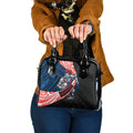Newcastle Knights Rugby Shoulder Handbag Tribal Polynesian Power Art - Lightning Mascot