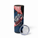 Newcastle Knights Rugby Skinny Tumbler Tribal Polynesian Power Art - Lightning Mascot