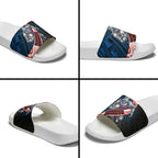 Newcastle Knights Rugby Slide Sandals Tribal Polynesian Power Art - Lightning Mascot
