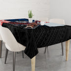 Newcastle Knights Rugby Tablecloth Tribal Polynesian Power Art - Lightning Mascot