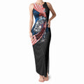 Newcastle Knights Rugby Tank Maxi Dress Tribal Polynesian Power Art - Lightning Mascot