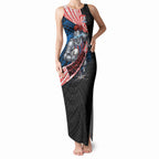 Newcastle Knights Rugby Tank Maxi Dress Tribal Polynesian Power Art - Lightning Mascot