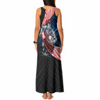 Newcastle Knights Rugby Tank Maxi Dress Tribal Polynesian Power Art - Lightning Mascot