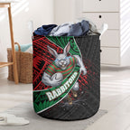 South Sydney Rabbitohs Rugby Laundry Basket Tribal Polynesian Power Art - Lightning Mascot