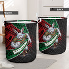 South Sydney Rabbitohs Rugby Laundry Basket Tribal Polynesian Power Art - Lightning Mascot