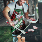 South Sydney Rabbitohs Rugby Apron Tribal Polynesian Power Art - Lightning Mascot
