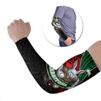 South Sydney Rabbitohs Rugby Arm Sleeves Tribal Polynesian Power Art - Lightning Mascot