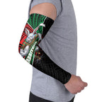 South Sydney Rabbitohs Rugby Arm Sleeves Tribal Polynesian Power Art - Lightning Mascot