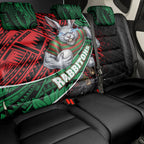South Sydney Rabbitohs Rugby Back Car Seat Cover Tribal Polynesian Power Art - Lightning Mascot