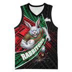 South Sydney Rabbitohs Rugby Basketball Jersey Tribal Polynesian Power Art - Lightning Mascot