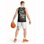 South Sydney Rabbitohs Rugby Basketball Jersey Tribal Polynesian Power Art - Lightning Mascot