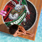 South Sydney Rabbitohs Rugby Beach Blanket Tribal Polynesian Power Art - Lightning Mascot