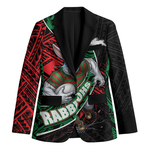 South Sydney Rabbitohs Rugby Blazer Tribal Polynesian Power Art - Lightning Mascot