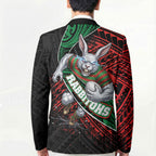South Sydney Rabbitohs Rugby Blazer Tribal Polynesian Power Art - Lightning Mascot