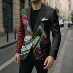 South Sydney Rabbitohs Rugby Blazer Tribal Polynesian Power Art - Lightning Mascot
