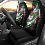 South Sydney Rabbitohs Rugby Car Seat Cover Tribal Polynesian Power Art - Lightning Mascot