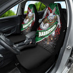 South Sydney Rabbitohs Rugby Car Seat Cover Tribal Polynesian Power Art - Lightning Mascot