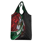 South Sydney Rabbitohs Rugby Grocery Bag Tribal Polynesian Power Art - Lightning Mascot