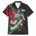 South Sydney Rabbitohs Rugby Hawaiian Shirt Tribal Polynesian Power Art - Lightning Mascot