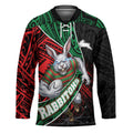 South Sydney Rabbitohs Rugby Hockey Jersey Tribal Polynesian Power Art - Lightning Mascot
