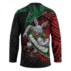 South Sydney Rabbitohs Rugby Hockey Jersey Tribal Polynesian Power Art - Lightning Mascot