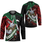 South Sydney Rabbitohs Rugby Hockey Jersey Tribal Polynesian Power Art - Lightning Mascot