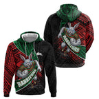 South Sydney Rabbitohs Rugby Hoodie Tribal Polynesian Power Art - Lightning Mascot