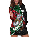 South Sydney Rabbitohs Rugby Hoodie Dress Tribal Polynesian Power Art - Lightning Mascot