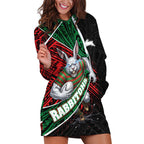 South Sydney Rabbitohs Rugby Hoodie Dress Tribal Polynesian Power Art - Lightning Mascot