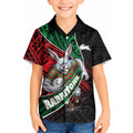 South Sydney Rabbitohs Rugby Kid Hawaiian Shirt Tribal Polynesian Power Art - Lightning Mascot