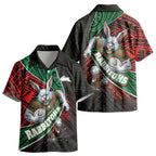 South Sydney Rabbitohs Rugby Kid Hawaiian Shirt Tribal Polynesian Power Art - Lightning Mascot