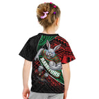 South Sydney Rabbitohs Rugby Kid T Shirt Tribal Polynesian Power Art - Lightning Mascot
