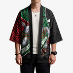 South Sydney Rabbitohs Rugby Kimono Tribal Polynesian Power Art - Lightning Mascot
