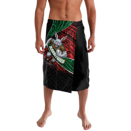 South Sydney Rabbitohs Rugby Lavalava Tribal Polynesian Power Art - Lightning Mascot