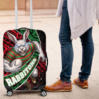 South Sydney Rabbitohs Rugby Luggage Cover Tribal Polynesian Power Art - Lightning Mascot