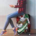 South Sydney Rabbitohs Rugby Luggage Cover Tribal Polynesian Power Art - Lightning Mascot