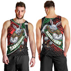 South Sydney Rabbitohs Rugby Men Tank Top Tribal Polynesian Power Art - Lightning Mascot