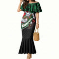 South Sydney Rabbitohs Rugby Mermaid Dress Tribal Polynesian Power Art - Lightning Mascot