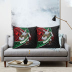 South Sydney Rabbitohs Rugby Pillow Cover Tribal Polynesian Power Art - Lightning Mascot