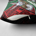 South Sydney Rabbitohs Rugby Pillow Cover Tribal Polynesian Power Art - Lightning Mascot