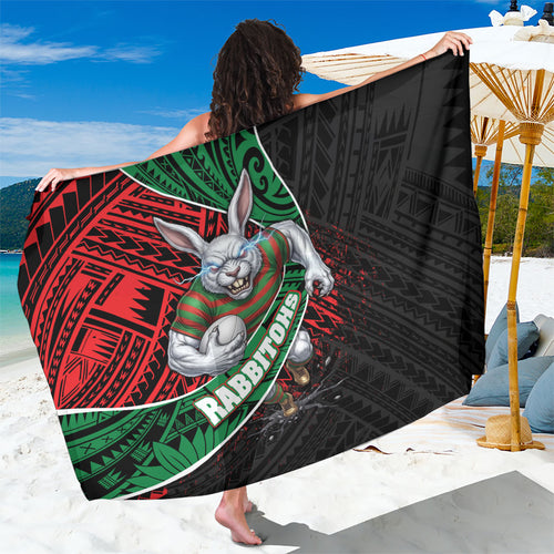South Sydney Rabbitohs Rugby Sarong Tribal Polynesian Power Art - Lightning Mascot