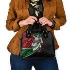 South Sydney Rabbitohs Rugby Shoulder Handbag Tribal Polynesian Power Art - Lightning Mascot