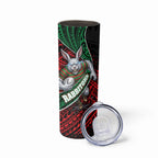 South Sydney Rabbitohs Rugby Skinny Tumbler Tribal Polynesian Power Art - Lightning Mascot