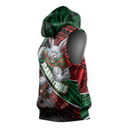 South Sydney Rabbitohs Rugby Sleeveless Hoodie Tribal Polynesian Power Art - Lightning Mascot