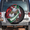 South Sydney Rabbitohs Rugby Spare Tire Cover Tribal Polynesian Power Art - Lightning Mascot
