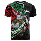South Sydney Rabbitohs Rugby T Shirt Tribal Polynesian Power Art - Lightning Mascot