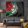 South Sydney Rabbitohs Rugby Tapestry Tribal Polynesian Power Art - Lightning Mascot