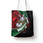 South Sydney Rabbitohs Rugby Tote Bag Tribal Polynesian Power Art - Lightning Mascot