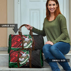 South Sydney Rabbitohs Rugby Travel Bag Tribal Polynesian Power Art - Lightning Mascot