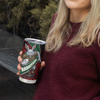 South Sydney Rabbitohs Rugby Tumbler Cup Tribal Polynesian Power Art - Lightning Mascot